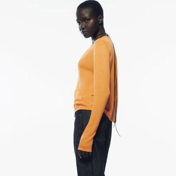 ZARA BUTTONED RUCHED JACKET - Picture 4 of 8